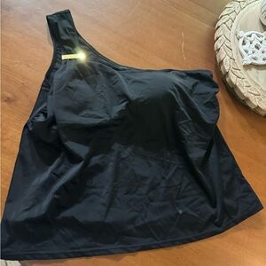 Swimsuits For All Classic Black Tankini Top Swimwear